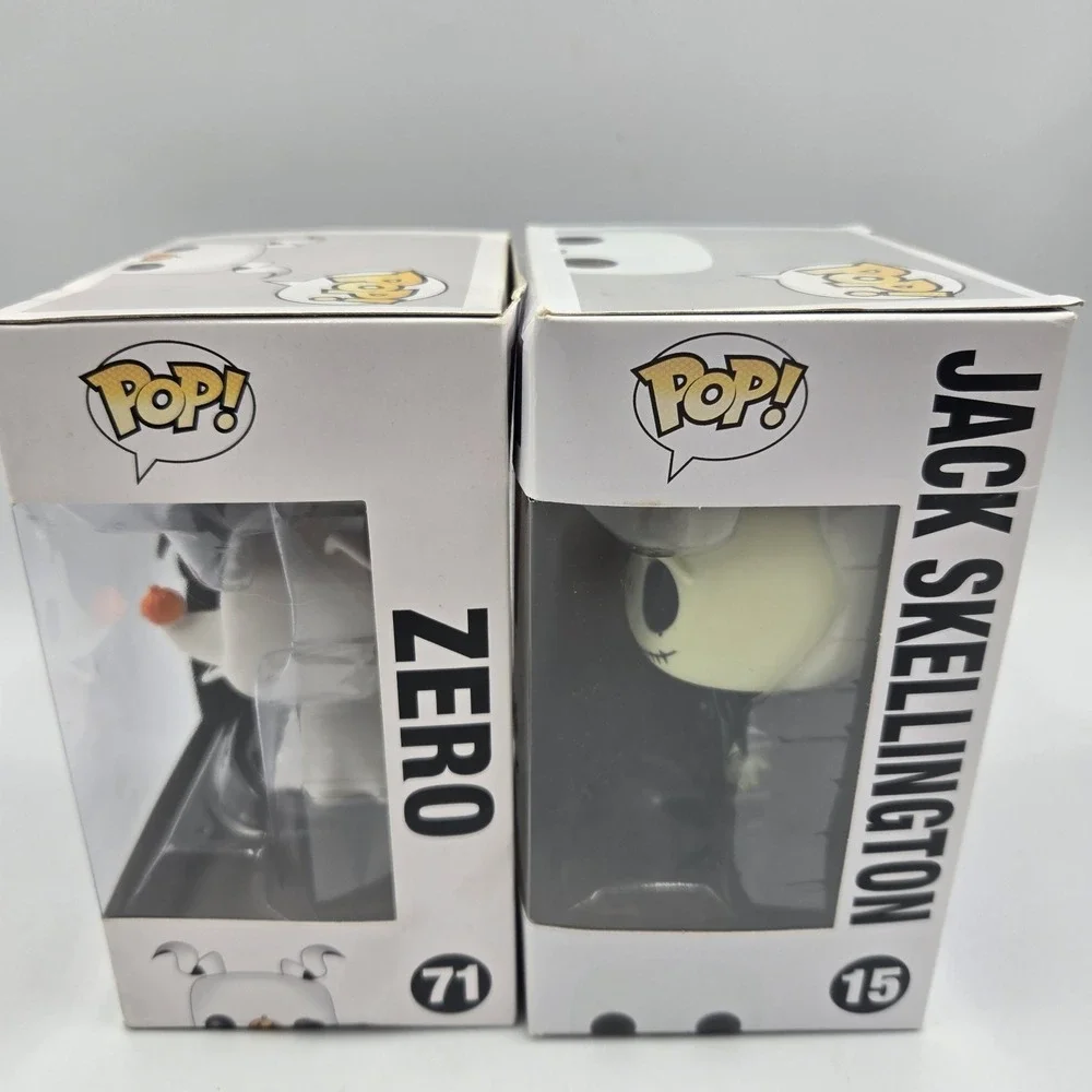 Pop! Disney Jack Skellington & Zero Set Of Two New Funko 15 & 71 Vinyl Figure